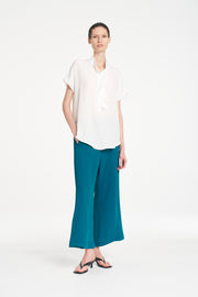 Side Flounce Shell White