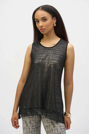 Mesh Foiled Top