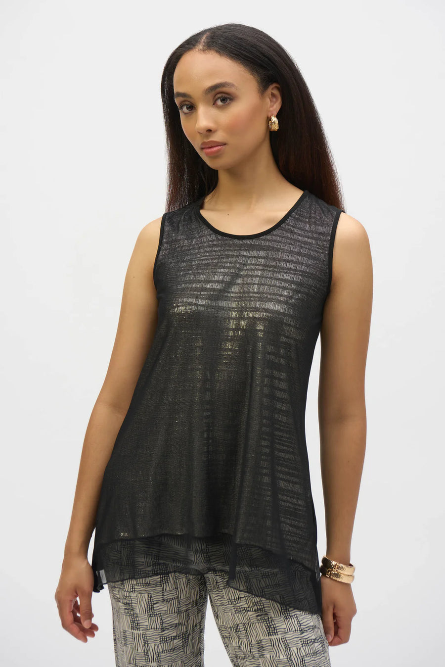 Mesh Foiled Top