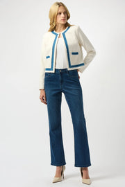 Jacket with Denim Trim