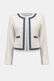 Jacket with Denim Trim