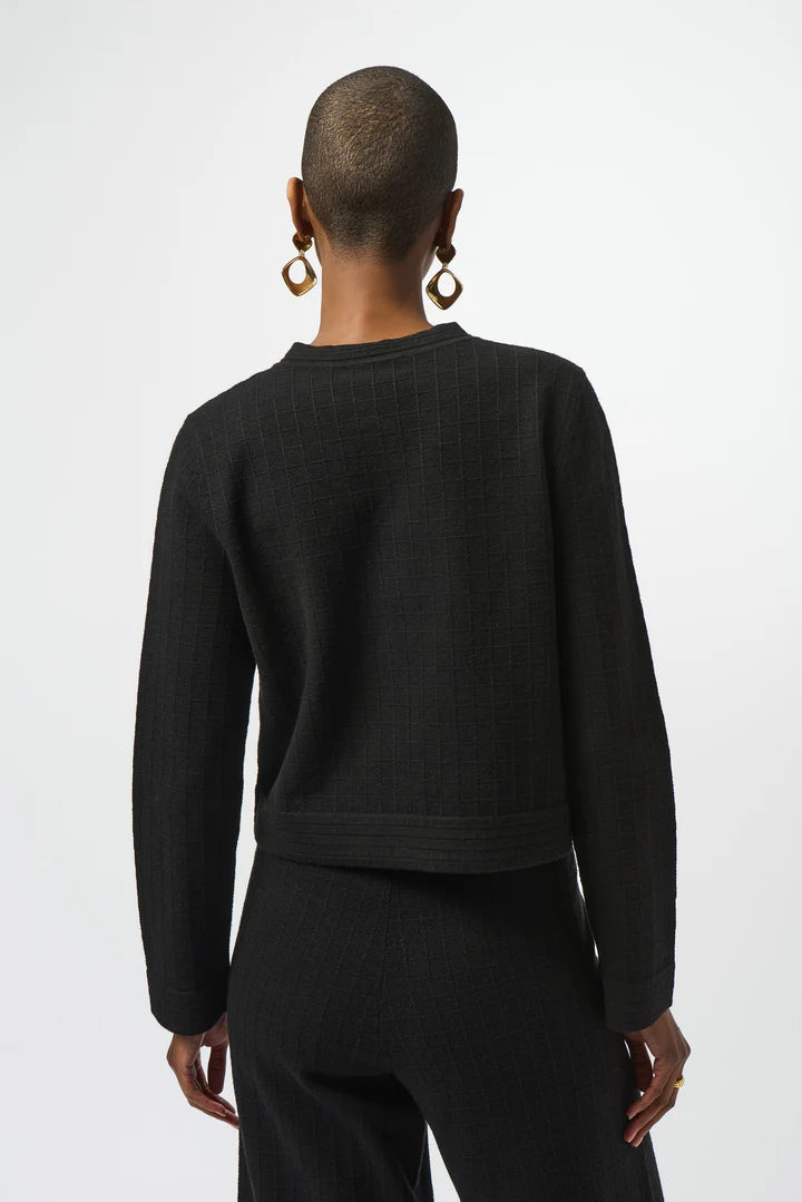Crew Neck Knit Jacket