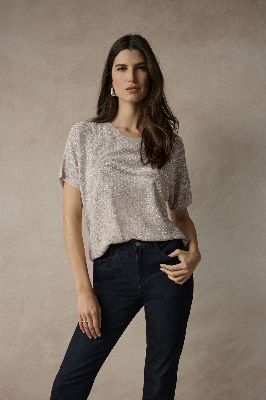 Knitted Rhinestone T