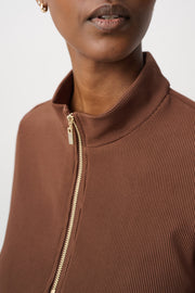 Rib Knit Half Zip Top