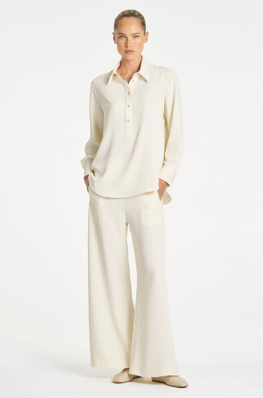 Tab Shirt Suit Stripe