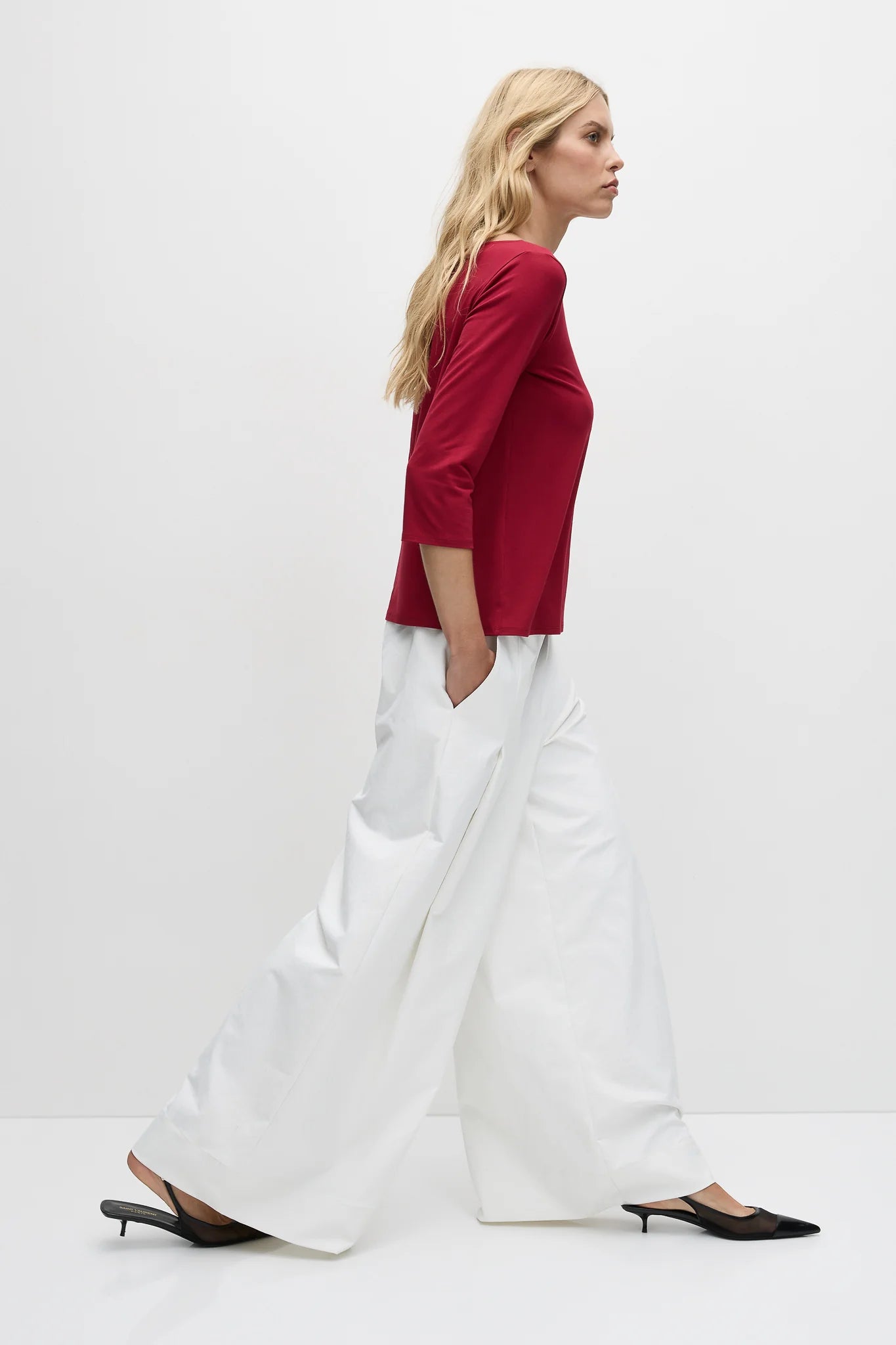 Relaxed Boat Neck Berry