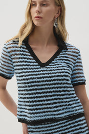 Stripe Polo Top