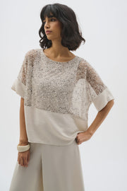 Sequined Mesh Top