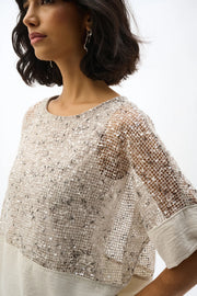 Sequined Mesh Top