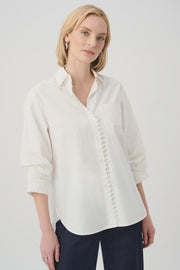White Blouse w Pearls