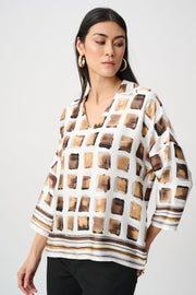 Satin Geo Top