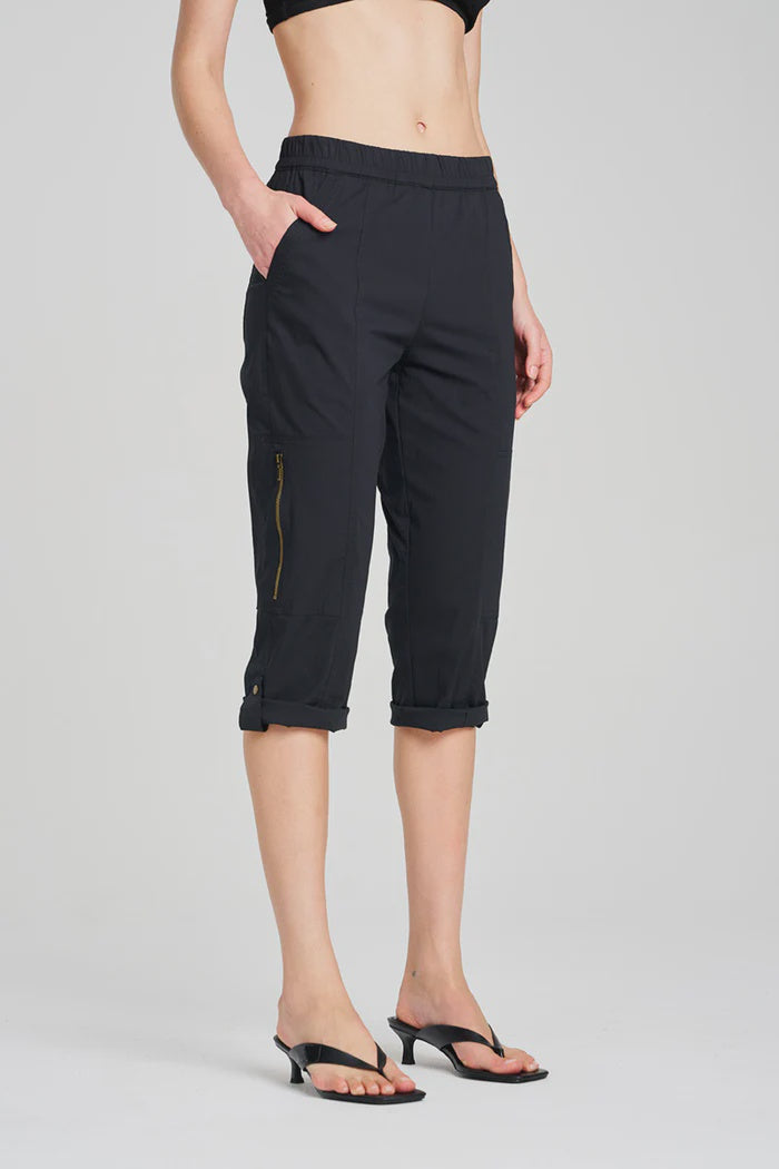 Cropped Zip Cargo Fudge
