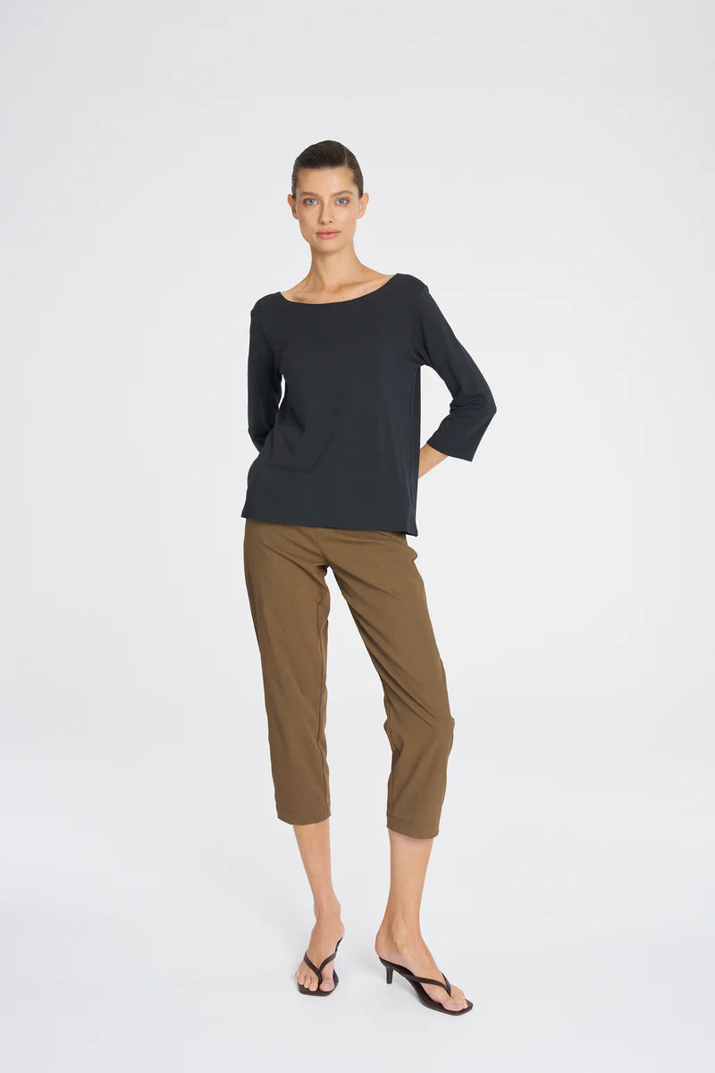 Tapered Flat Pant Tannin