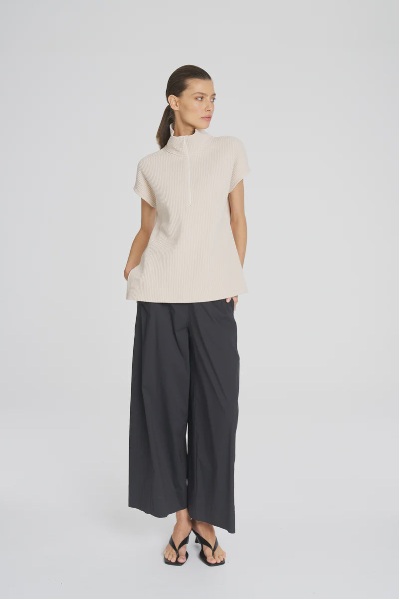 Zip Front Cord Knit
