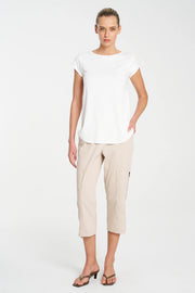 Cropped Zip Cargo Biscotti
