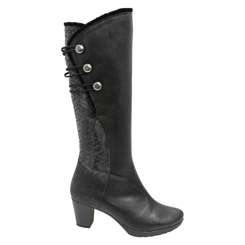 Black Knee High Boot
