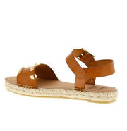 Brown Stud Espradrille Sandal