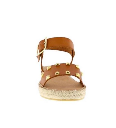 Brown Stud Espradrille Sandal