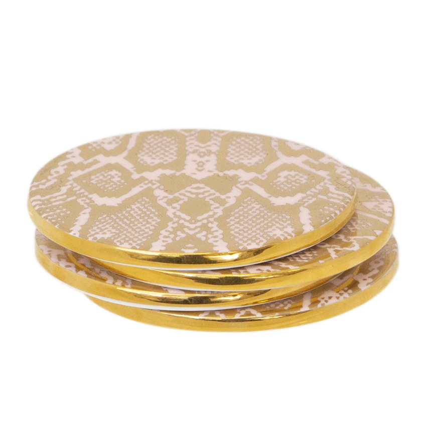Safari Snakeskin Coasters - Set of 4