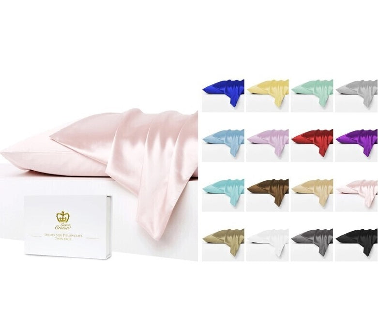 Luxury Silk Pillowcase Twin Pack