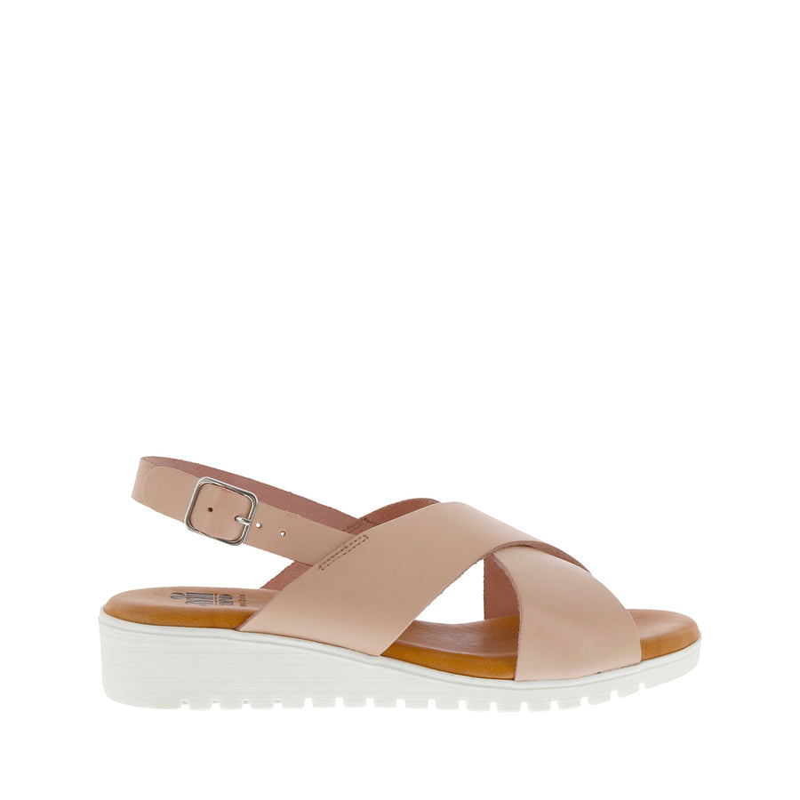 Nude Crossover Sling back Sandal