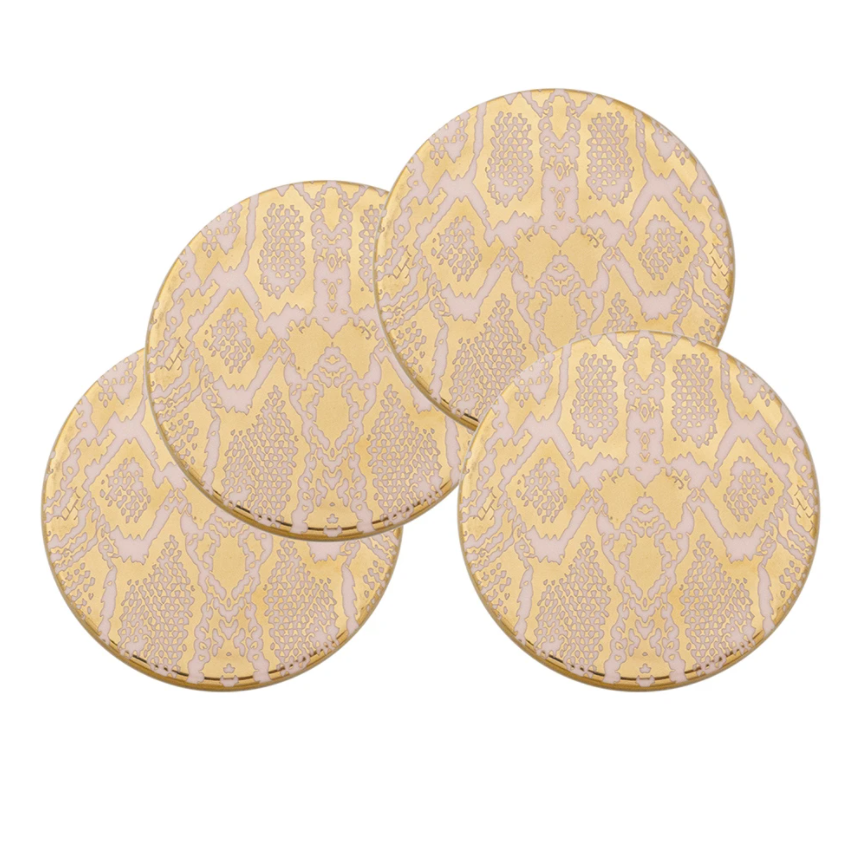 Safari Snakeskin Coasters - Set of 4