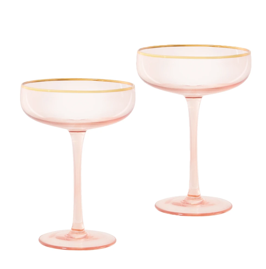Rose Crystal Coupes Set 2