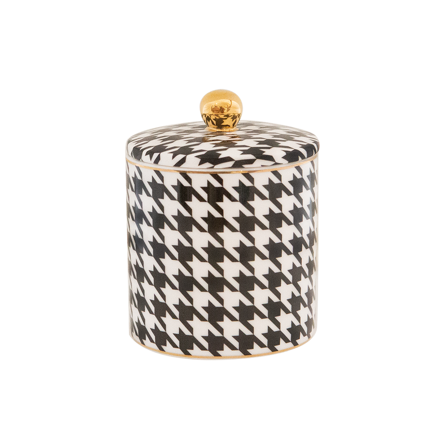 Ebony Houndstooth Candle Fig Tree