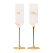 Mr & Mrs Champagne Flute Set of 2
