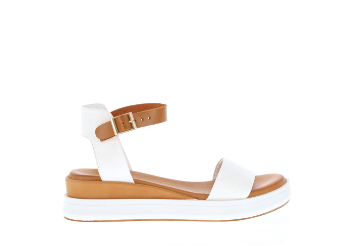 White Sandal Brown Detail