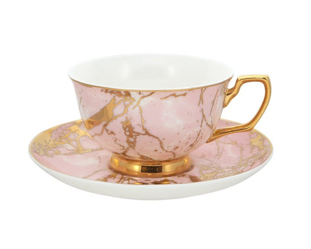 Tea Cup and Saucer Rose Quartz