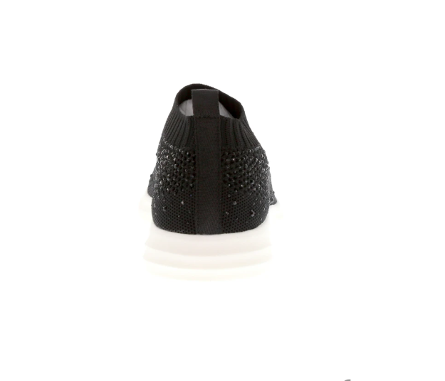 Zuma Slip On Elastic w Diamontes Sneaker - White