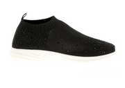 Zuma Slip On Elastic w Diamontes Sneaker - White